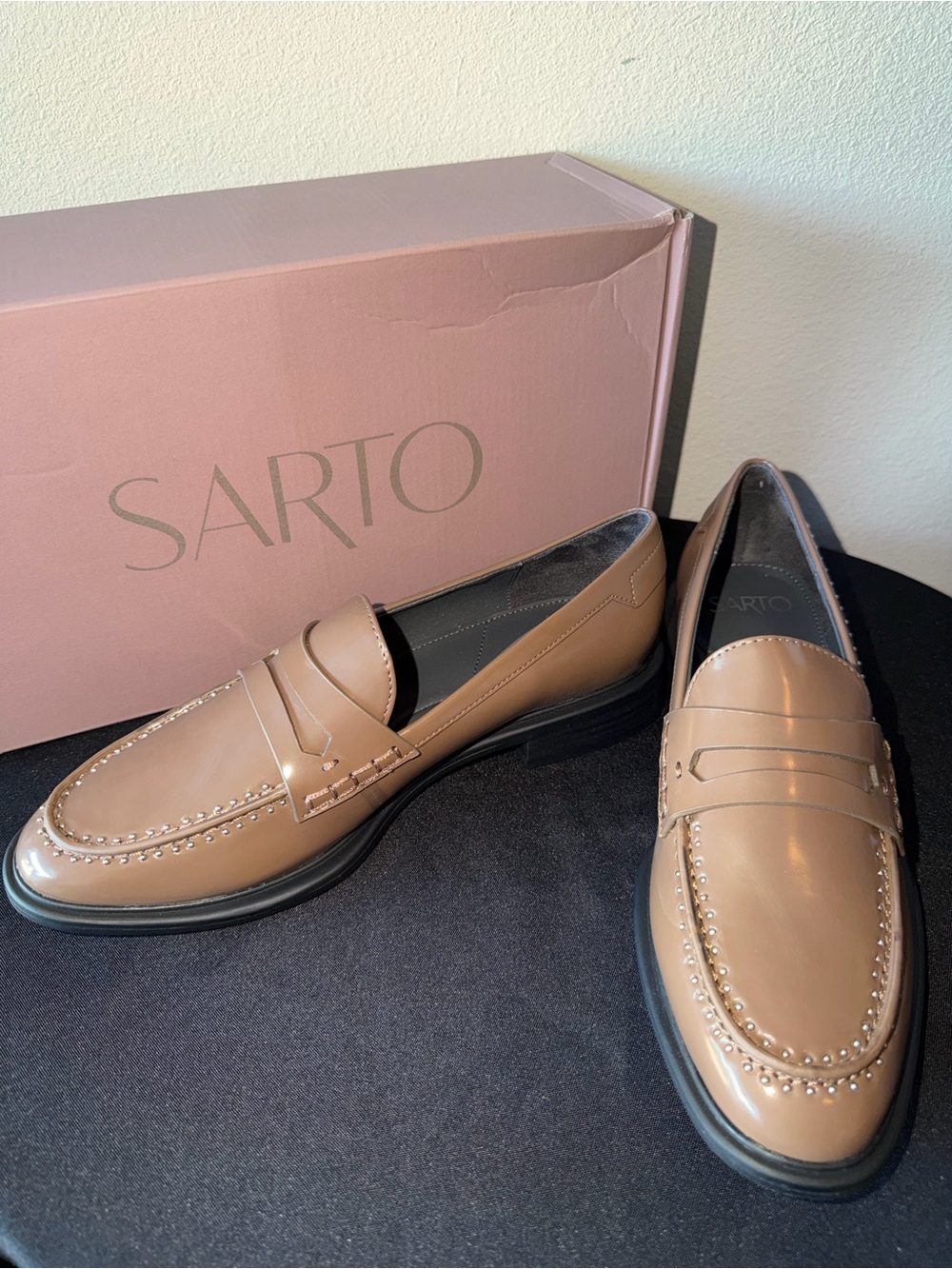 Women’s Franco Sarto “Eden” Leather Loafers Sz 8 NIB